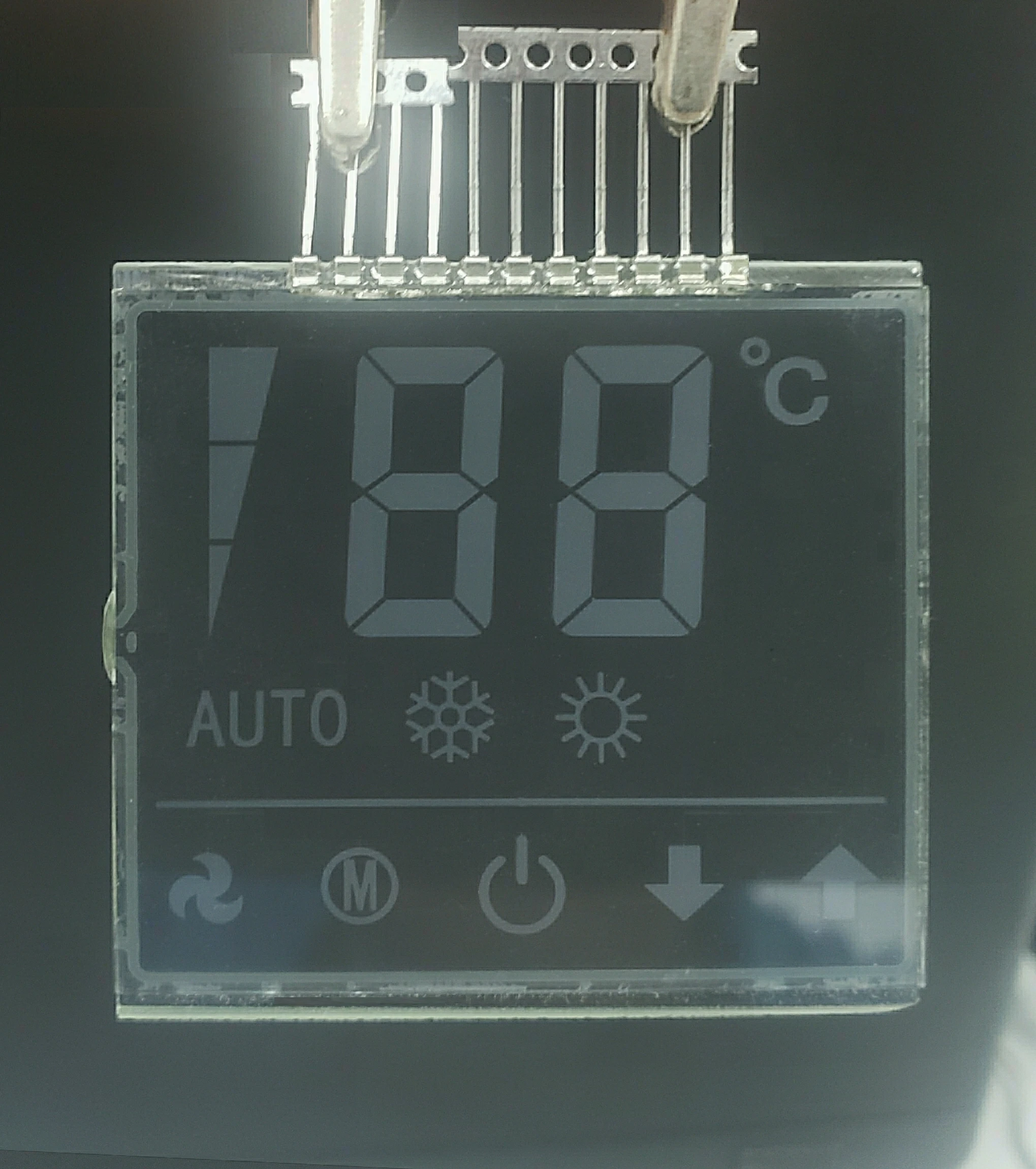 Custom design pdlc smart tint lcd with milky white color 7 segment LCD 15V driving voltage aimpoint scope lcd