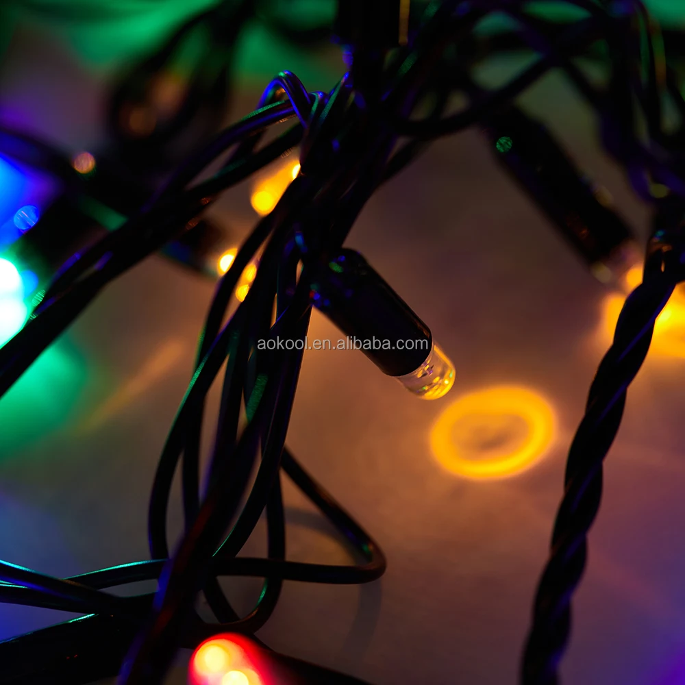 Outdoor Garland light String Xmas Decoration RGB Color Rubber Fairy lights