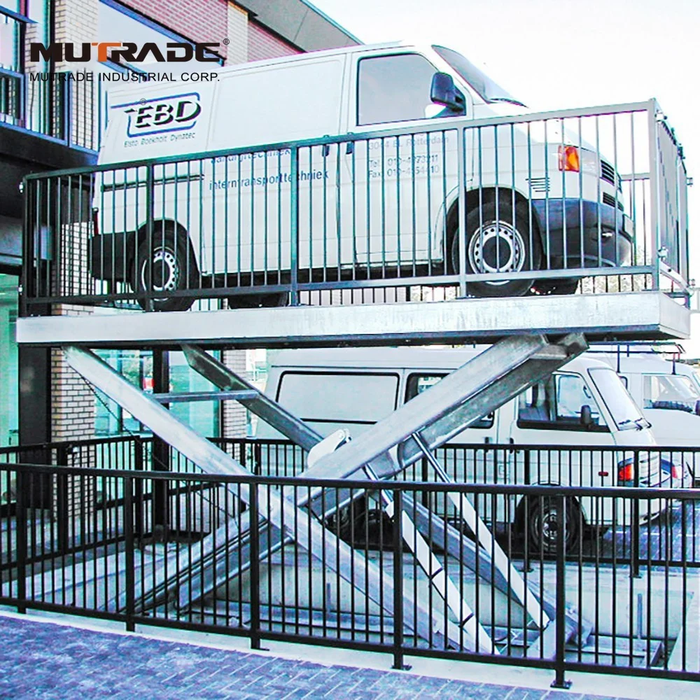 Four Post / Scissor Vehicle Cargo Car Vertical Conveyor Lift Elevator for Building Warehouse