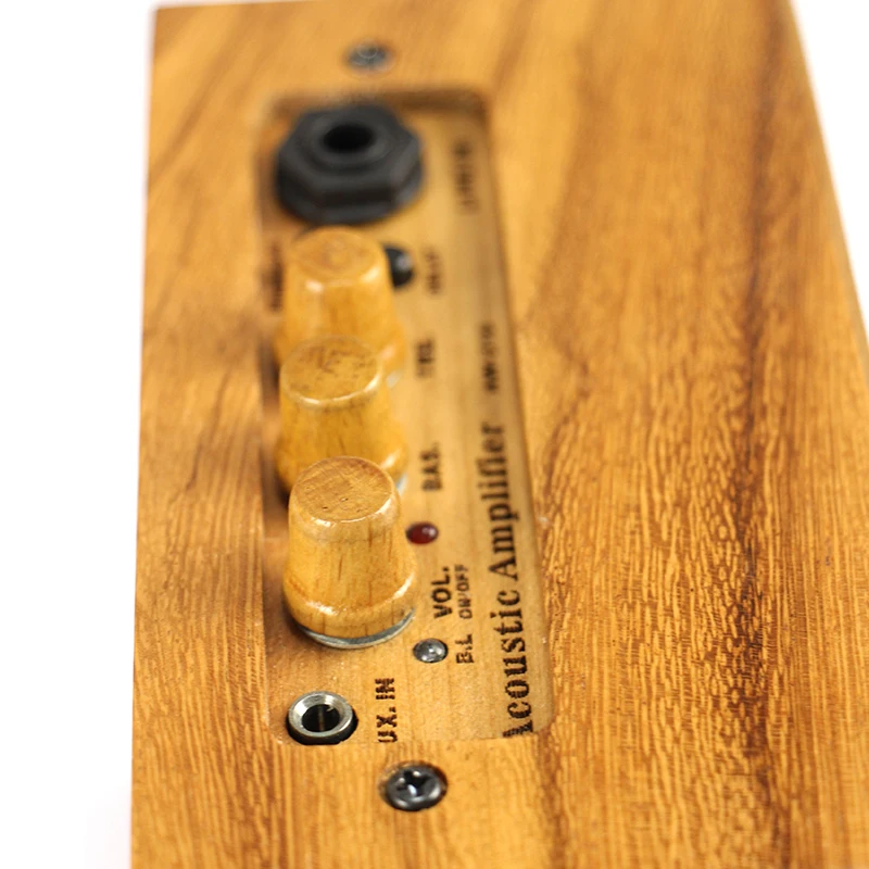 Solid wood compact portable  15w rechargeable acoustic guitar speaker