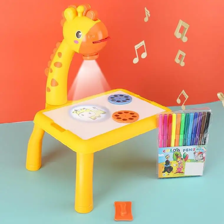  2021 New design multi-functional intelligent projection graffiti drawing table toys for