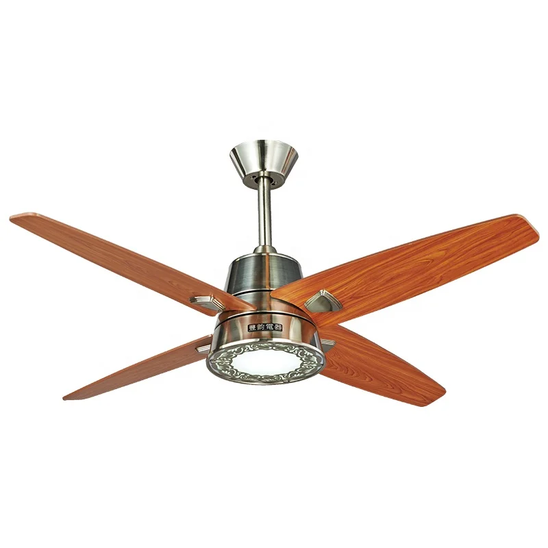 Vintage orient smart ac dc 50 Inch Inch Wooden Blade chandelier fan remote led ceiling fan light