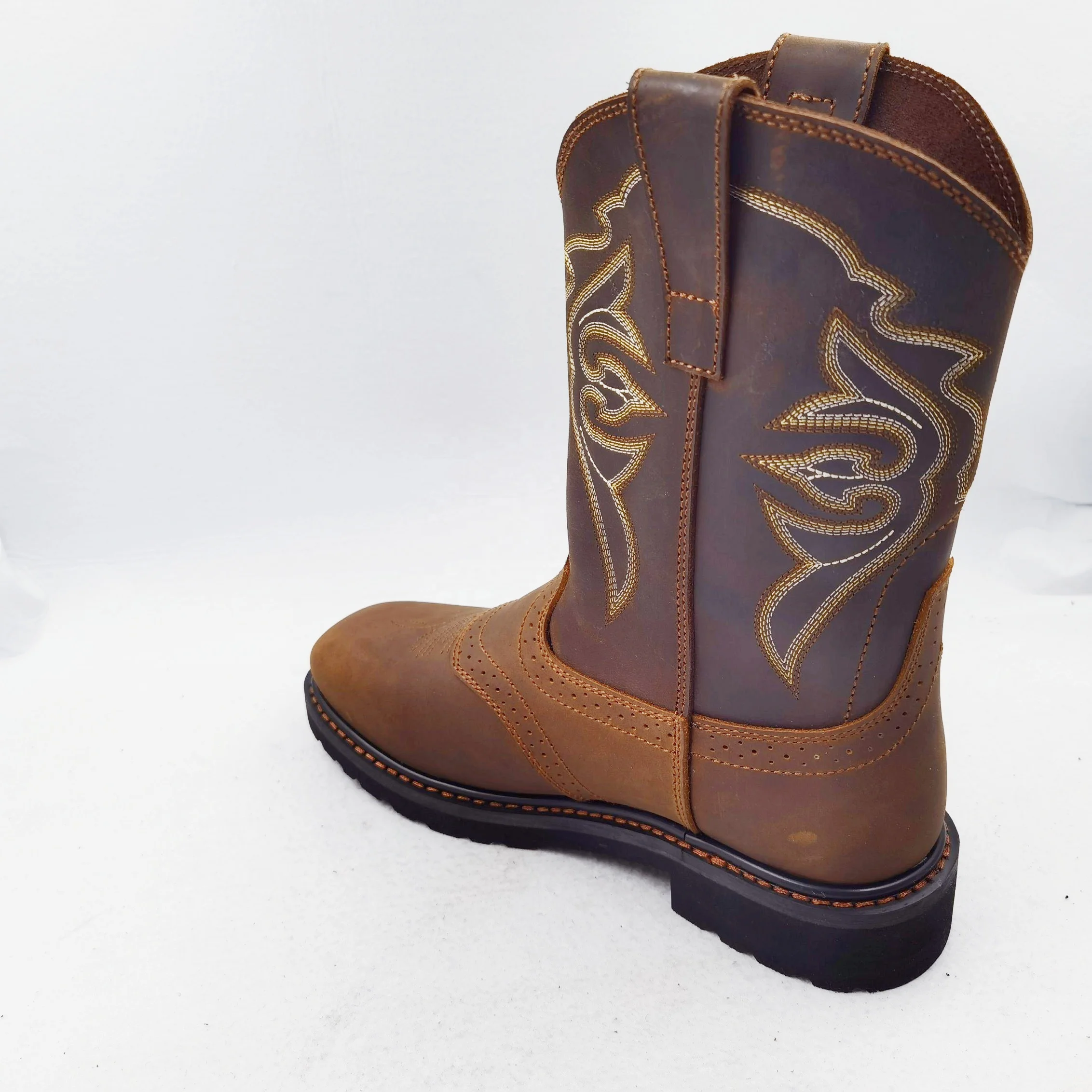 Gaomi Morning Glory High cut Goodyear welding  leather boots good price functional shoes for working man/woman