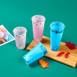 Cheap plastic cups 500ml 500count box IML plastic cups extra thick 16 oz full print plastic cups
