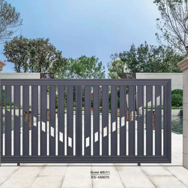 High Quality Modern Minimalist Iron Community Outdoor Villa Gate Courtyard Gates Steel Patio Doors For Outdoor