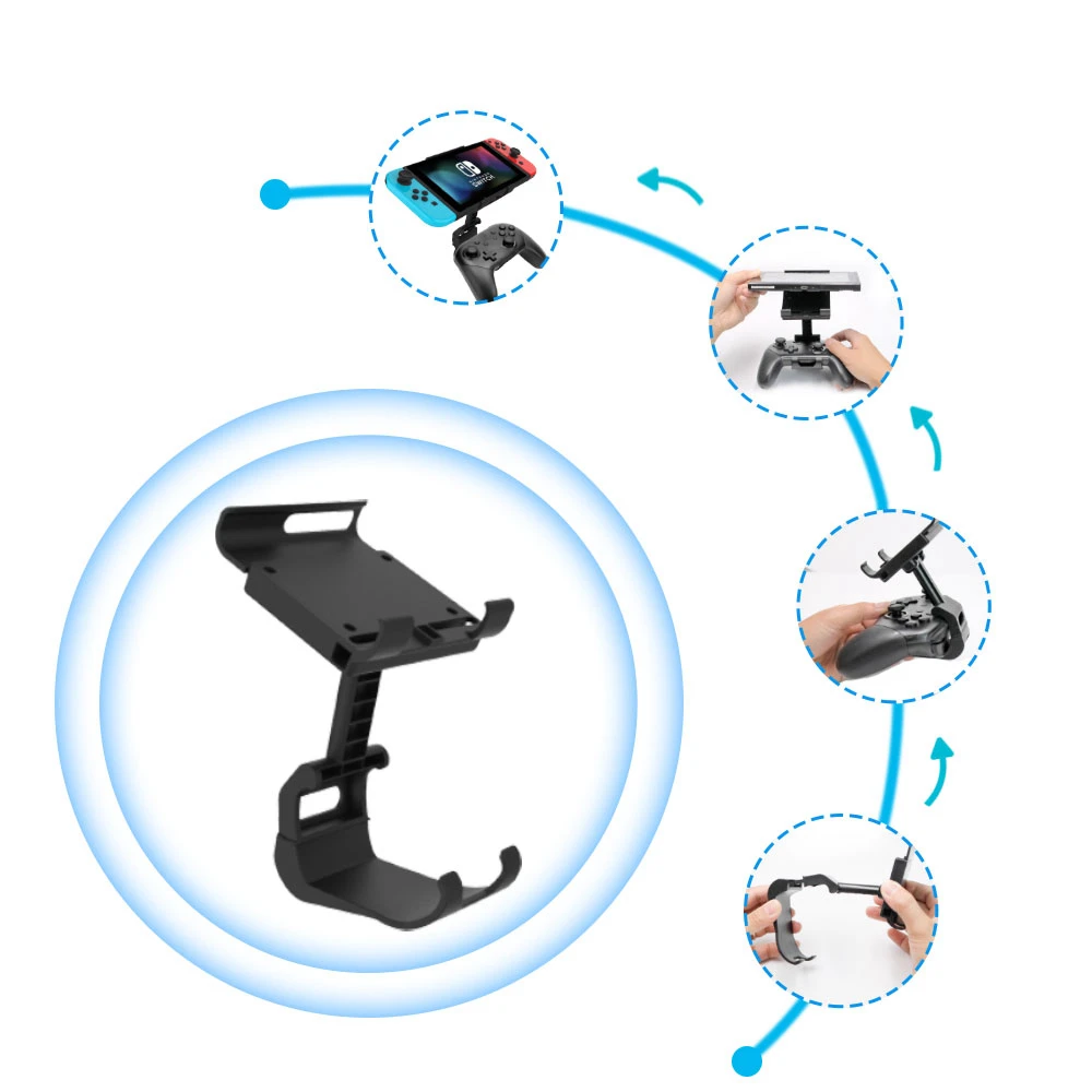 Adjustable Mounting Clip Holder Controller Foldable Handle Bracket Game Clip for Switch Pro for Switch Lite