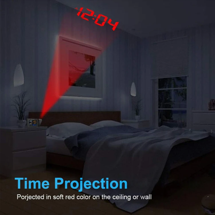 Wholesale Digital Weather Lcd Snooze Station Display Projector Alarm Clock