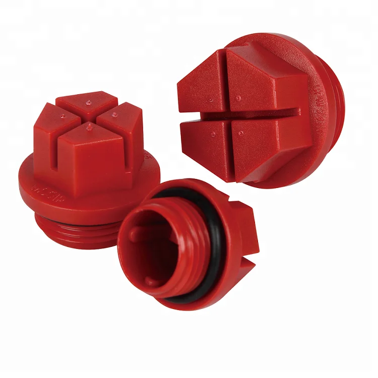 Multiple valve hydraulic parts BSP G Metric threads plastic sealing vent plug