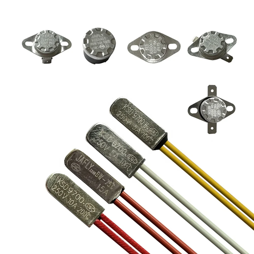 JIHUI KSD301 KSD302  high temperature ceramic bimetal thermostats switch 150C for automotive diesel oil filtration heating