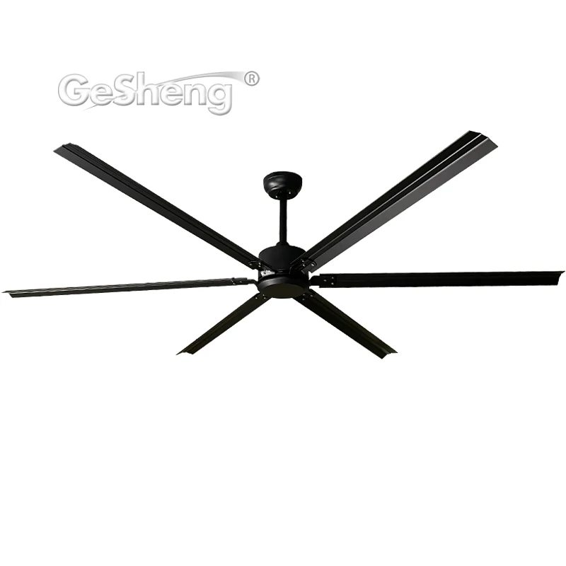 72 big strong metal blades fan high speed industry black dc motor remote control large ceiling fan