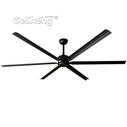 72 big strong metal blades fan high speed industry black dc motor remote control large ceiling fan