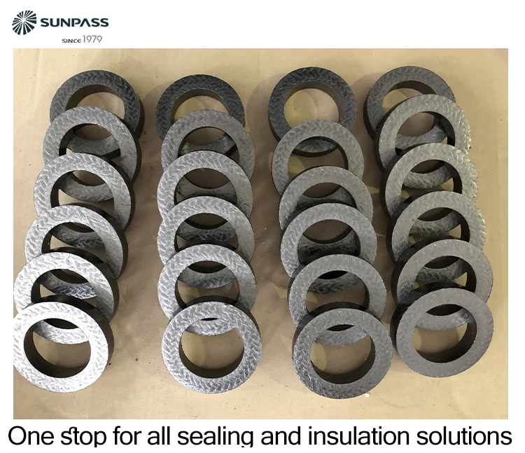 High temperature factory Pure Graphite Braided Packing ring for valve pump sealing