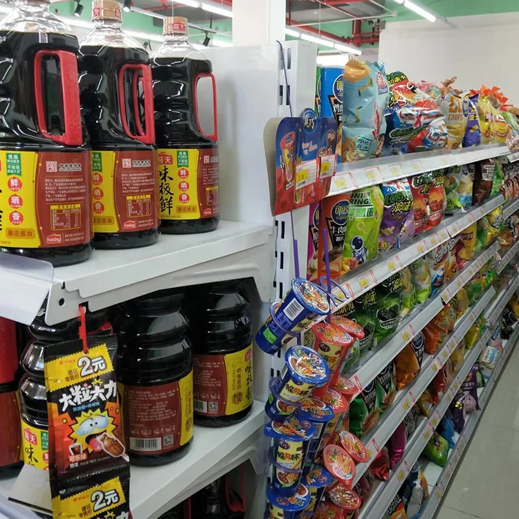 Cold Rolled Steel Display Racks Retail Store Shelf Heavy Duty Supermarket Shelves for Grocery Store