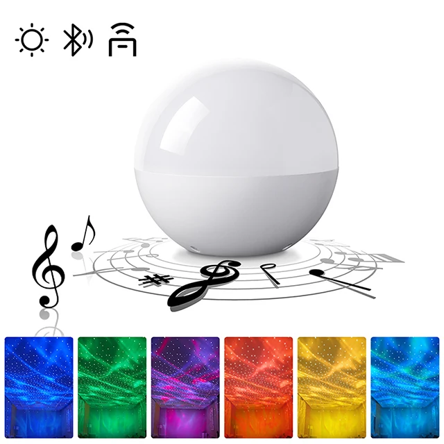 Smart projector  lamp Remote control of seven night lights Starry sky projection LED atmosphere night light Sleeping music