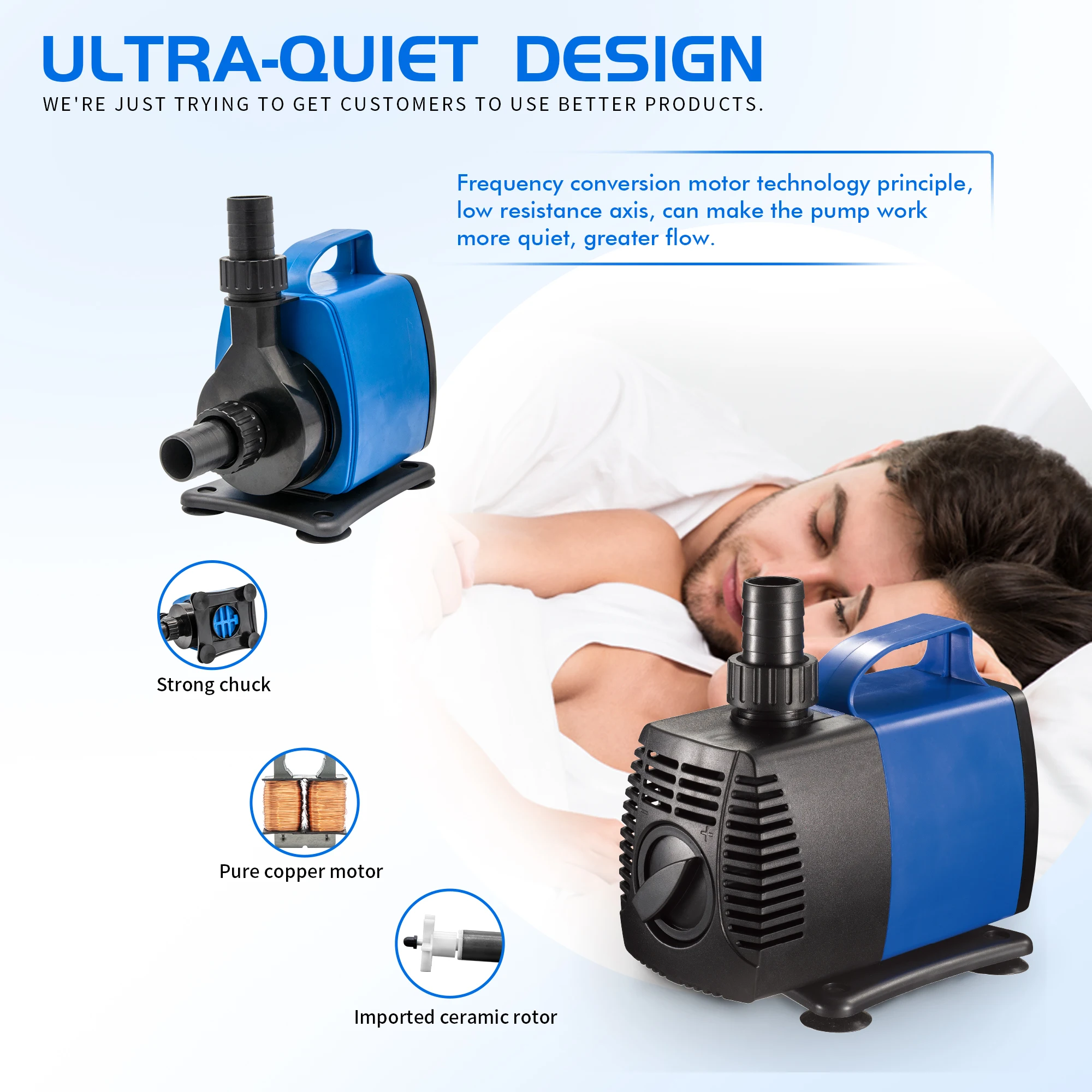 High quality mute air conditioning cooler use diving cooler pump JD-4500