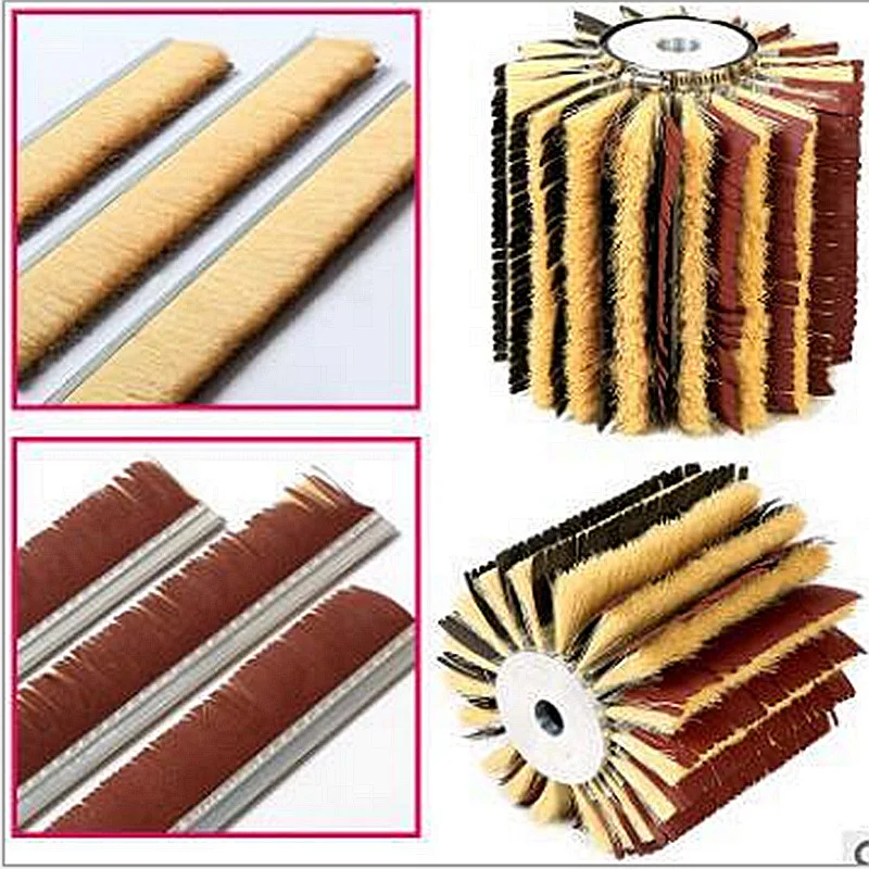 Customized  Sisal Polishing and Sanding Drums Nylon Roller Sisal Hemp Brush for Wood Furniture Polishing