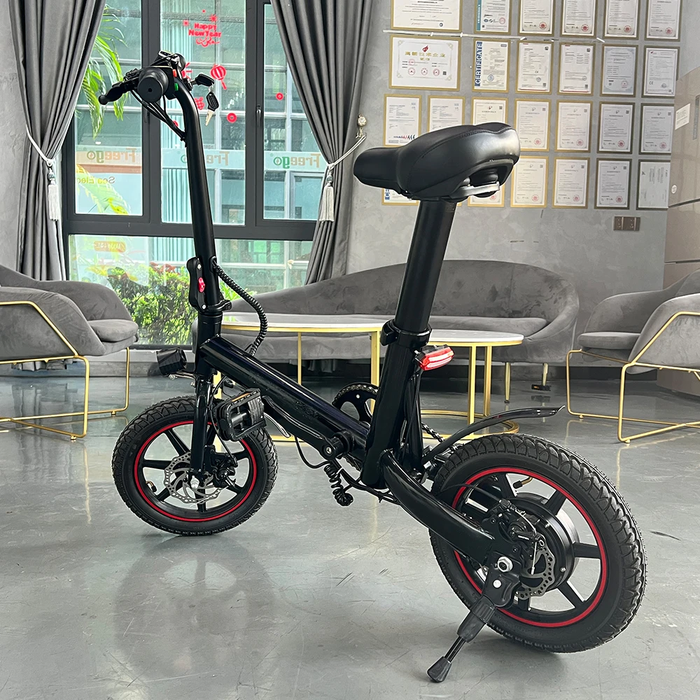 14-inch 36V  wholesale factory ebike full suspension Long life lithium battery portable Lightweight Folding electric bike adult