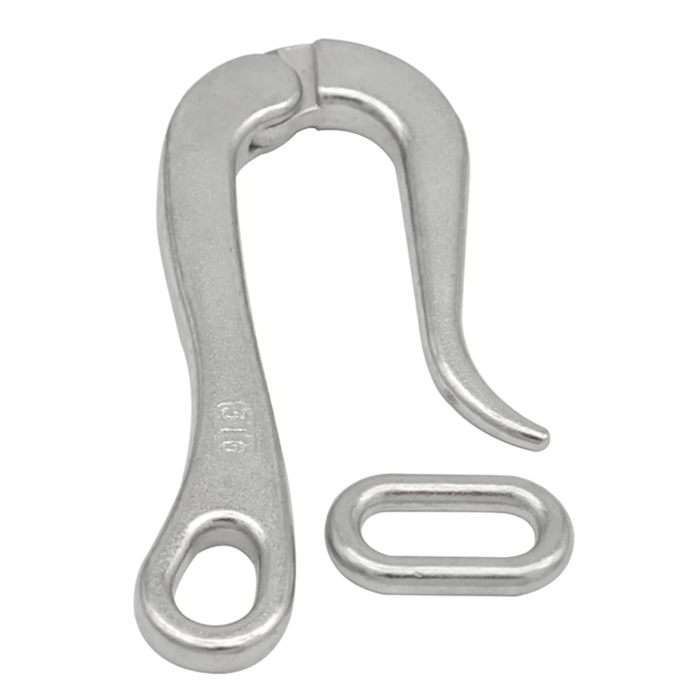 Stainless Steel Marine Quick Release Eye Folding Loop Pelicans Hook