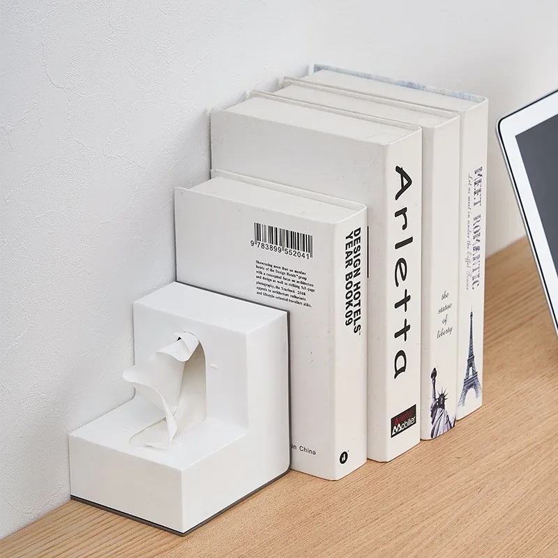 Nordic Style Simple Home double-sided L-shaped Household Plastic Tissue Boxes Dining Room Tabletop Creative Tissue Box