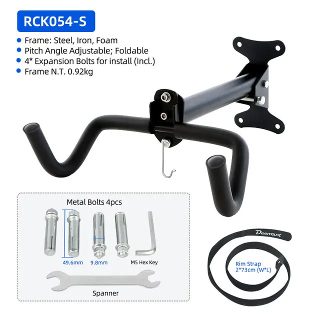 Wall Beam MTB Road Hanging Rack Kids Bike Scooter Hanger Optional Adjustable Mount Bondage Belt Foldable Bike Hook