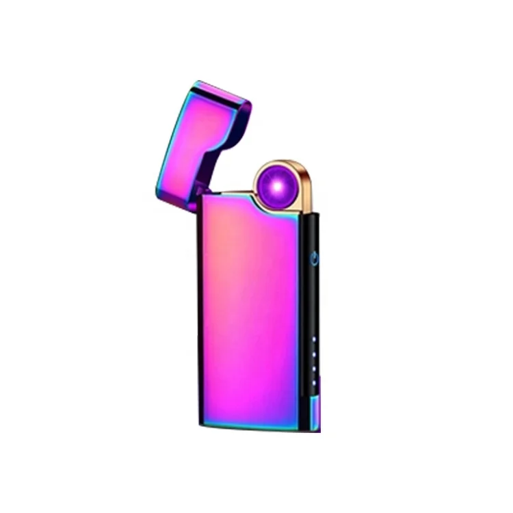 Customised Sublimation Blank Rotate Arc Electronic Lighter with Light