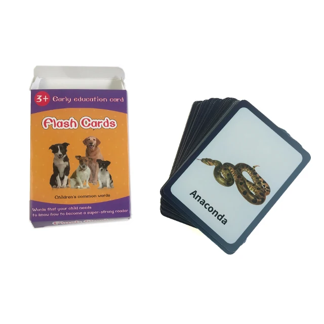 New Custom Design Poker Flashcards Pet Paper and Plastic Educational Advertising Game Playing Flashcards