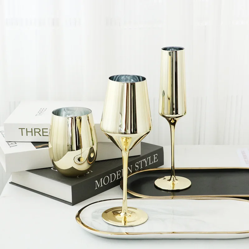 Sophisticated And Unique Stunning Gold Champagne Glasses Flute Flutes With Lot Wine Glass Cup Set