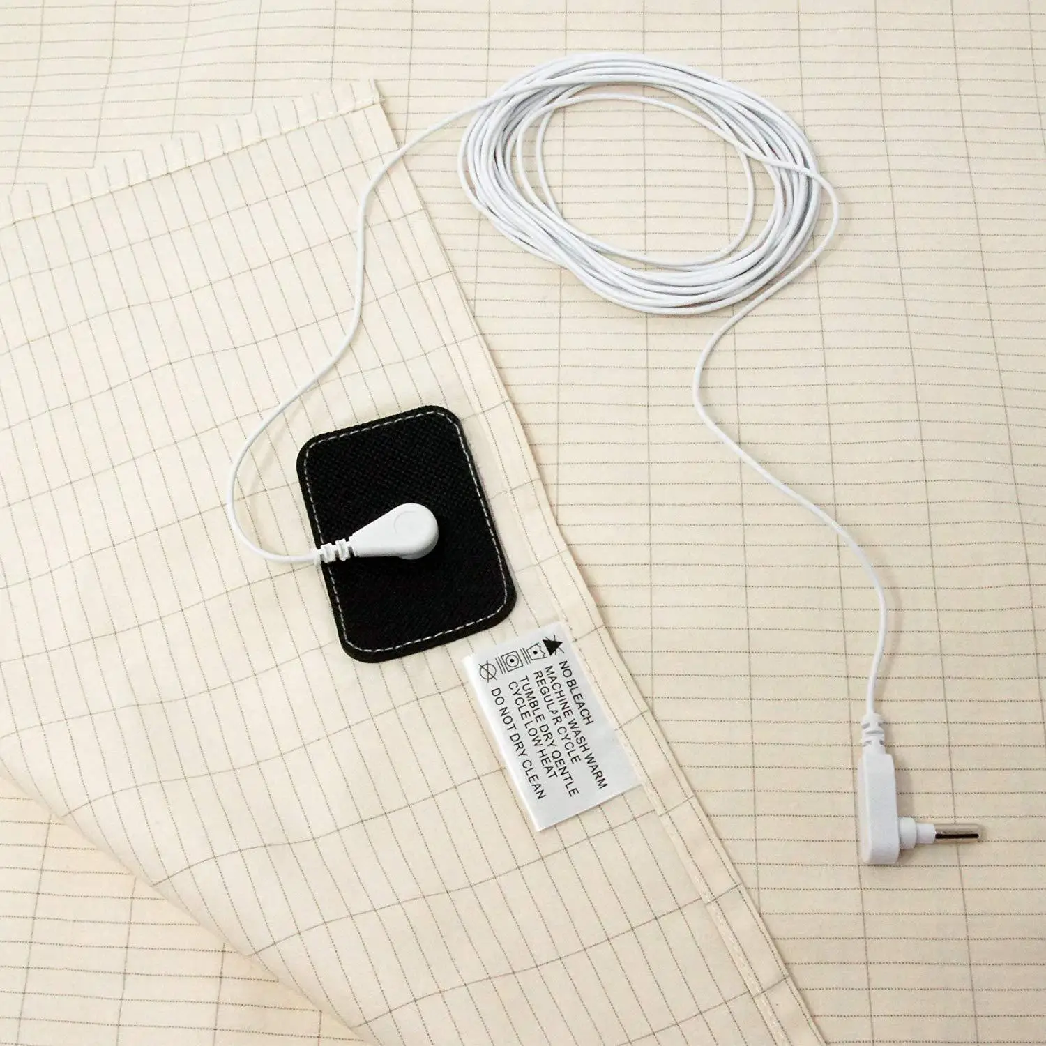 27*52 Inch 68*132CM Organic Cotton ESD Earthing Grounding Bed Sheet