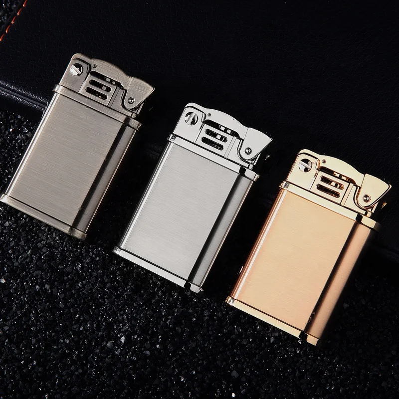 Zinc alloy sealed oil storage old man lighter automatic switch cigar lighters wholesale