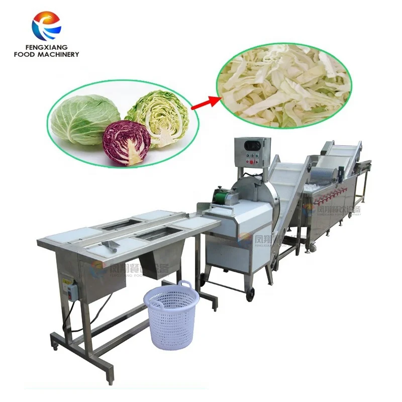 Salad Vegetable Production System Industrial Vegetable Washing Cutting Drying Processing Line