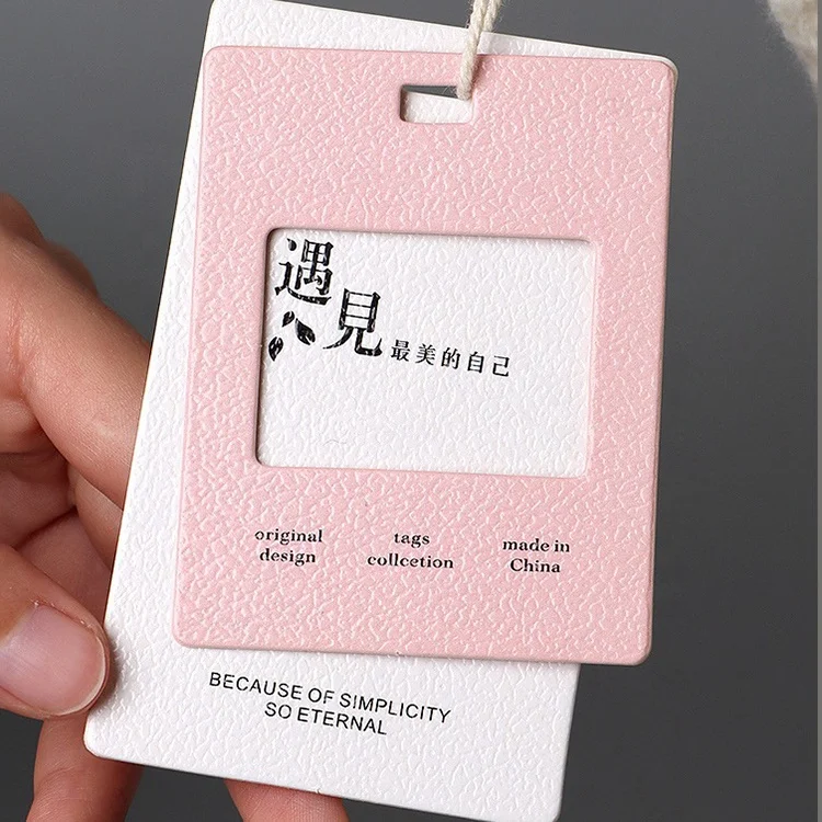 Original Design Custom Paper Tag Personalized Brand Logo Label with Rope for Coat