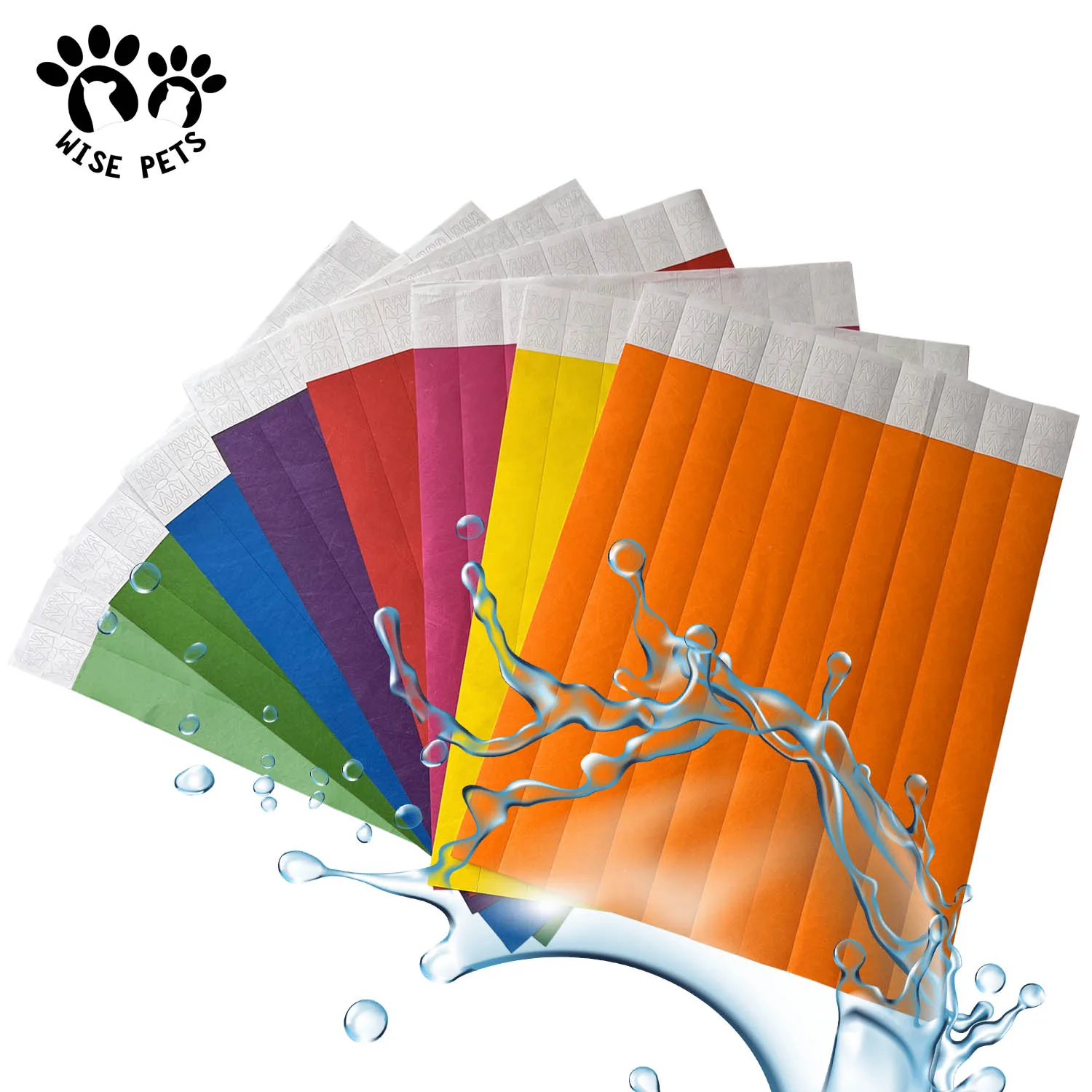 Cheap Printable Blank Paper Bracelet Solid Color Wrist Band Security QR Code Adhesive Disposable Event Party Tyvek Wristbands