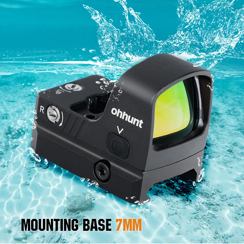 Ohhunt Optics 1x20x24 Auto Light Sensor Red Dot Reflex Sight Shake Awake Shockproof 1000Gs RM Footprint