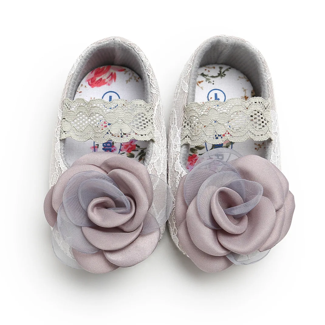 Floret Classic Baby Shoes soft soled antiskid walking shoes with Headband