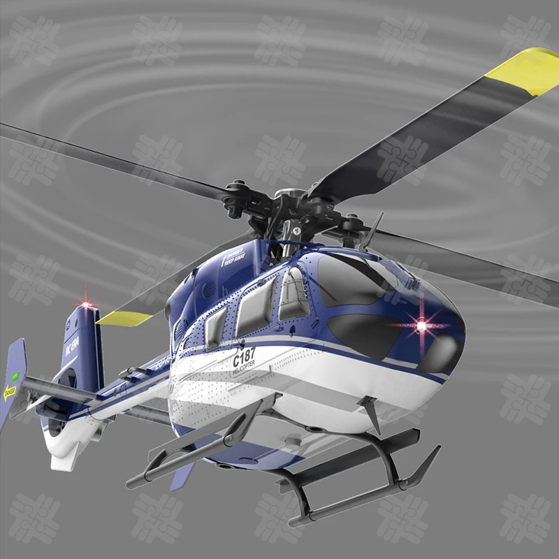 KW C187 RC Helicopter Eurocopter EC135 Helicopter Model 2.4Ghz 6-Axis Gyro Single Propeller Aileronless Flyer Hobby Gifts