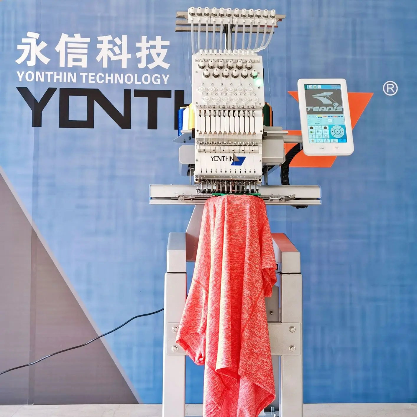 Yonthin RCM-1501TC-8S 12/15 Needles Computerized Hat T Shirt Embroidery Machine Home embroidery Machines