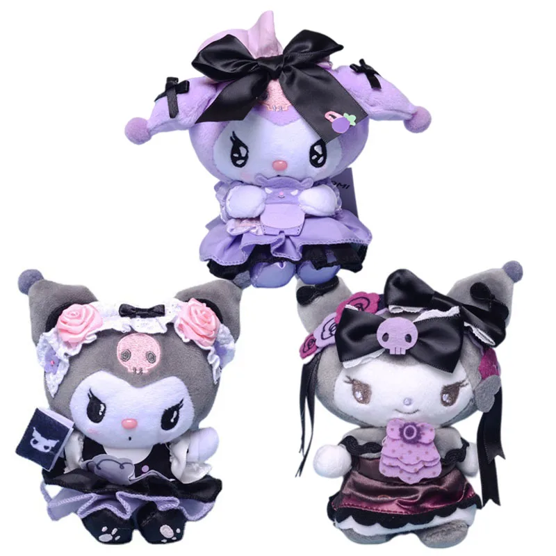 Cartoon Stuffed Plush Toy Kuromi Anime Cute Soft Plushie Kawaii Pendant Beauty Fluffy Keychain Girls Doll Toys Children Gift10cm