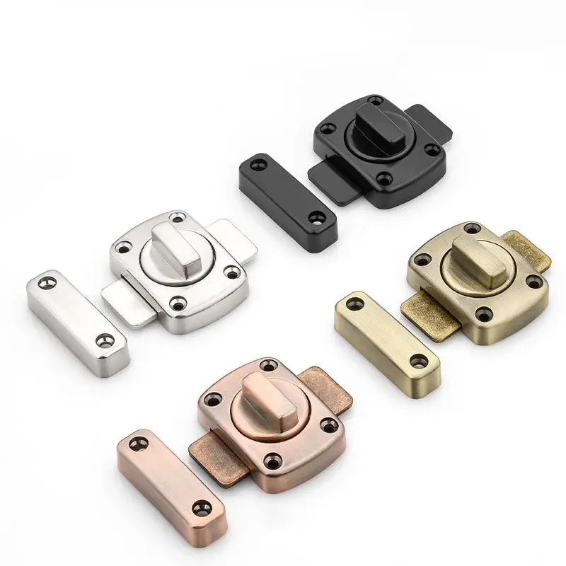 Home Security Latch Rotate Bolt Latch Gate Latches Door Slide Lock Twist Rotating Barrel Lock For Bathroom Toilet Door Lock
