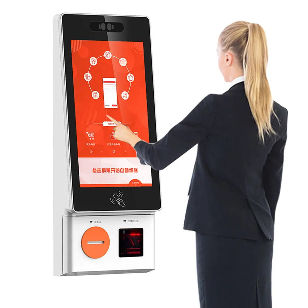 OEM Self Checkout Machine Digital Touch Screen Interactive Bill Payment Kiosk