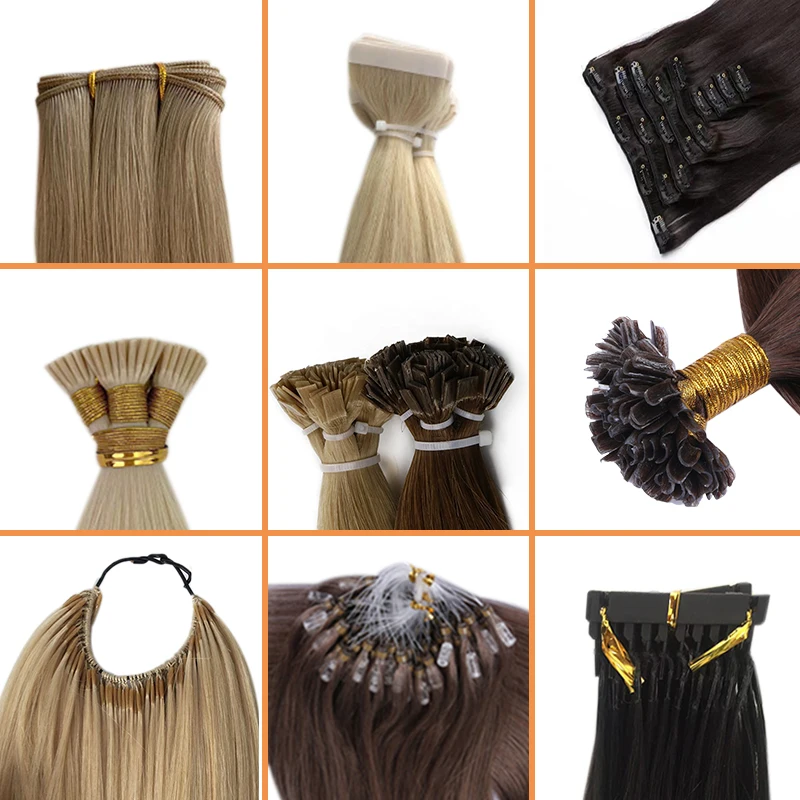 Emeda stock brown ombre ash blonde Invisible genius wefts raw russia virgin cuticle hair extensions