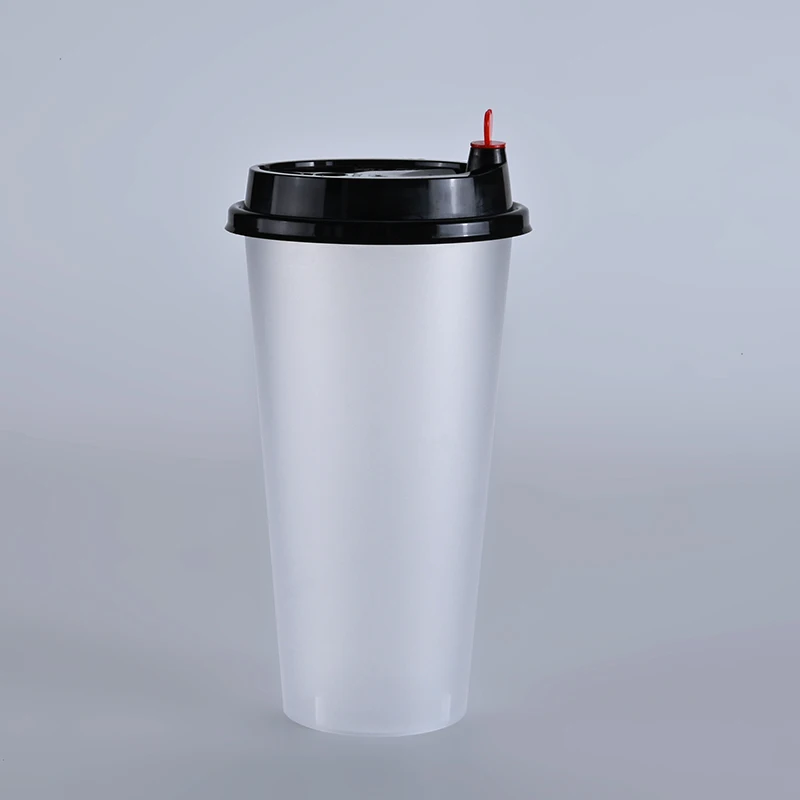Good Quality PP Injection Bubble Cup 600ml Customized Logo Printing Disposable Frosted Plastic Cup With Factory Price