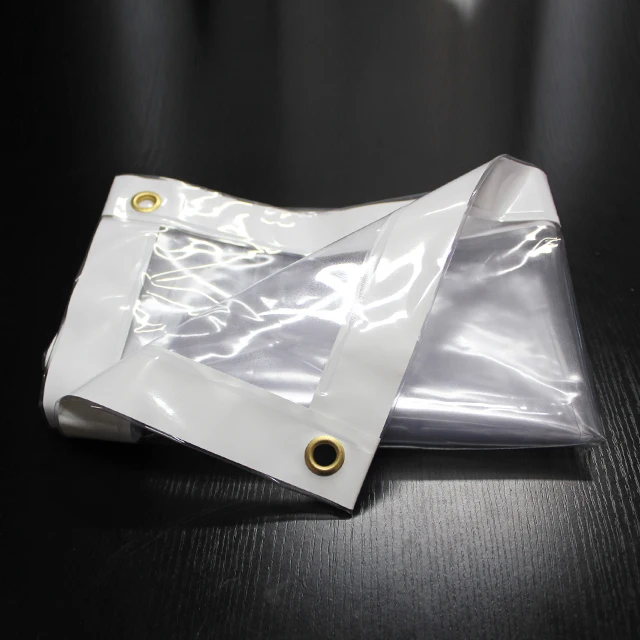 Clear Tarp Waterproof Curtain With Eyelets PVC Pergola Side Panels Balcony Transparent Plastic Curtain