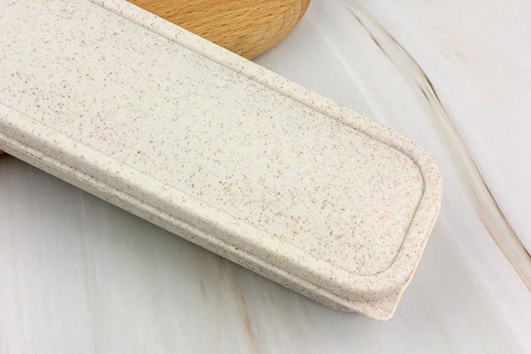 
Natural Food Grade Eco-friendly Wheat Straw Fiber Tableware Knife Spoon Fork Portable Cutlery for Travel Camping Flatware Sets 