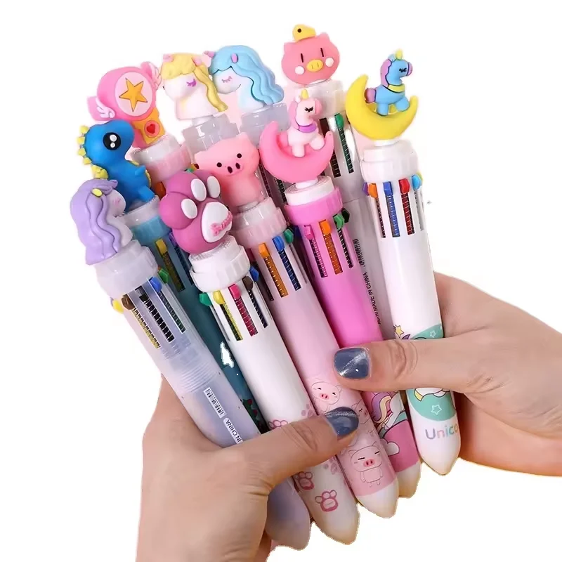 Hot Selling Promotional Kawaii Pen 0.5mm Korean Pen Carton Cute Gel Pen stationery Manufacturer