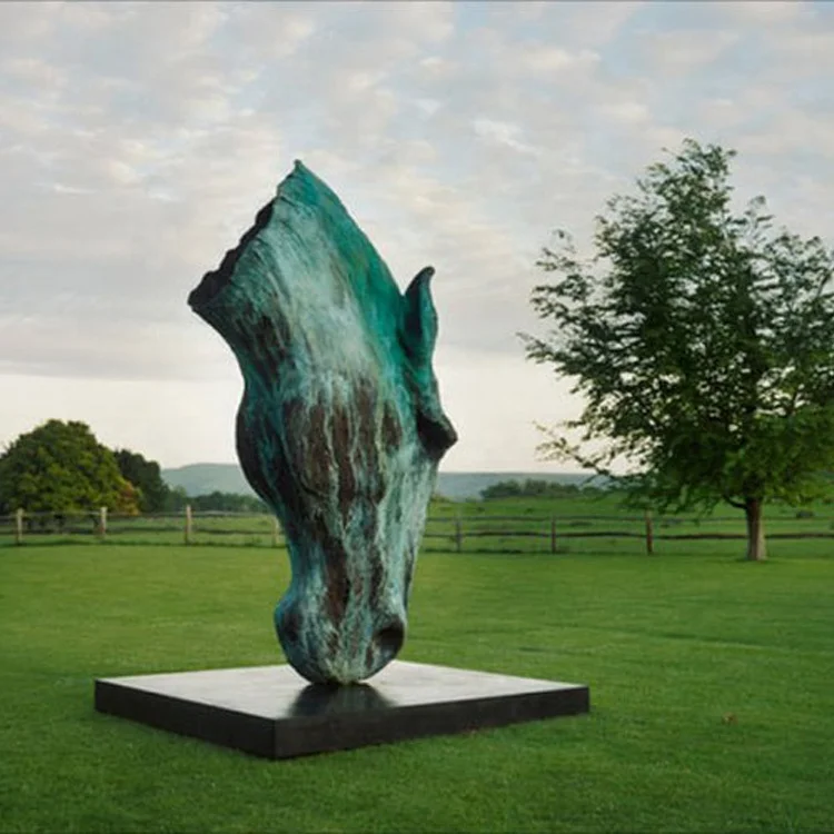 Custom Giant Modern Art Metal Garden Decorative Large Metal Brass Bronze Horse Head Statue Sculpture