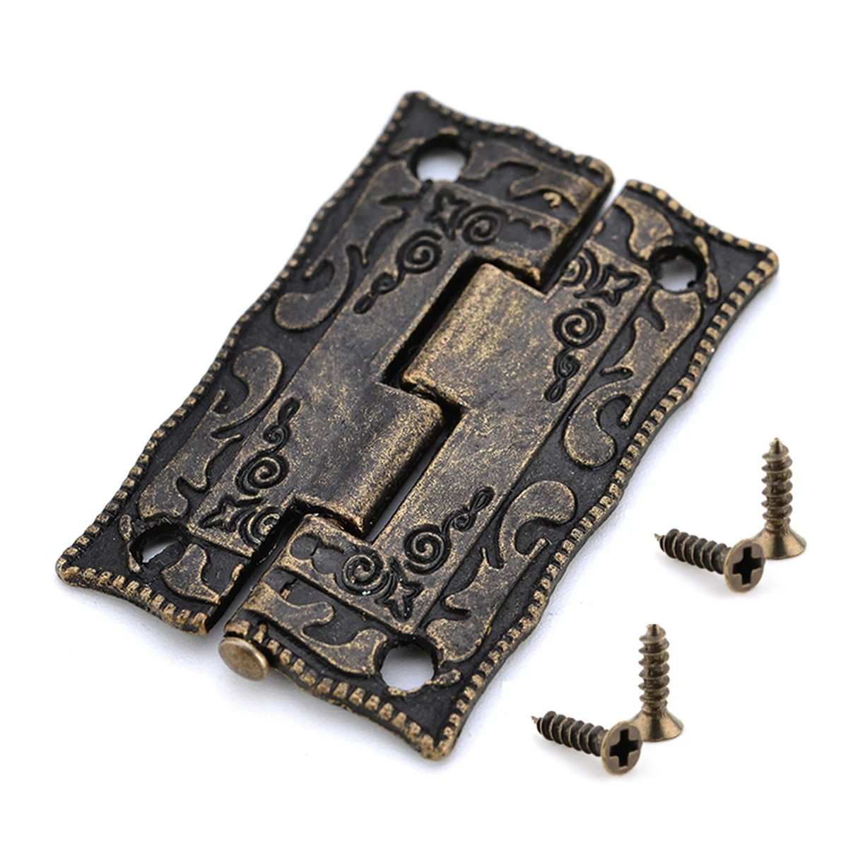 Antique Bronze Hinges Cabinet Door Drawer Decoration Vintage Hinge For Jewelry Wooden Box Furniture Hardware Wholesale