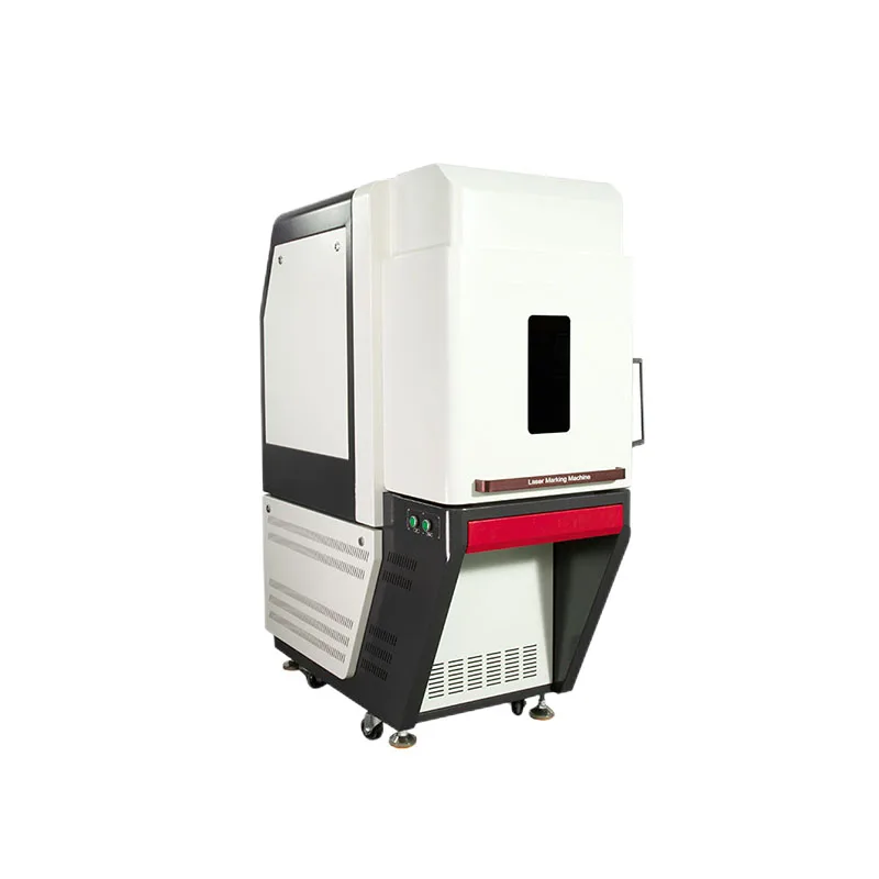 Full Enclosed 20w 30w Metal Labels Laser Marking Machine Galvo Head Marking Machine With Raycus Max Laser Source
