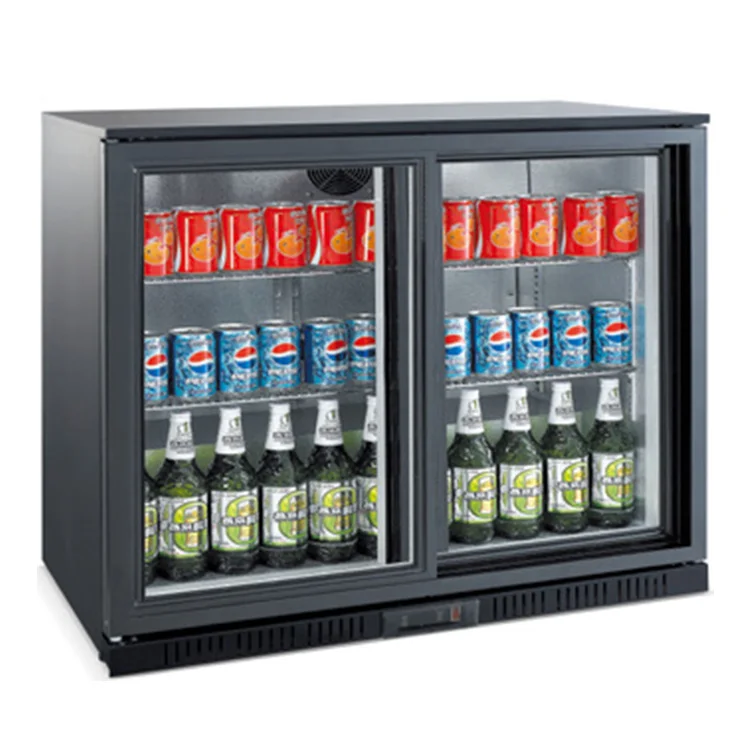 Back Bar coolers commercial triple door bar fridge Glass door beer bar fridge mini refrigerator cooler