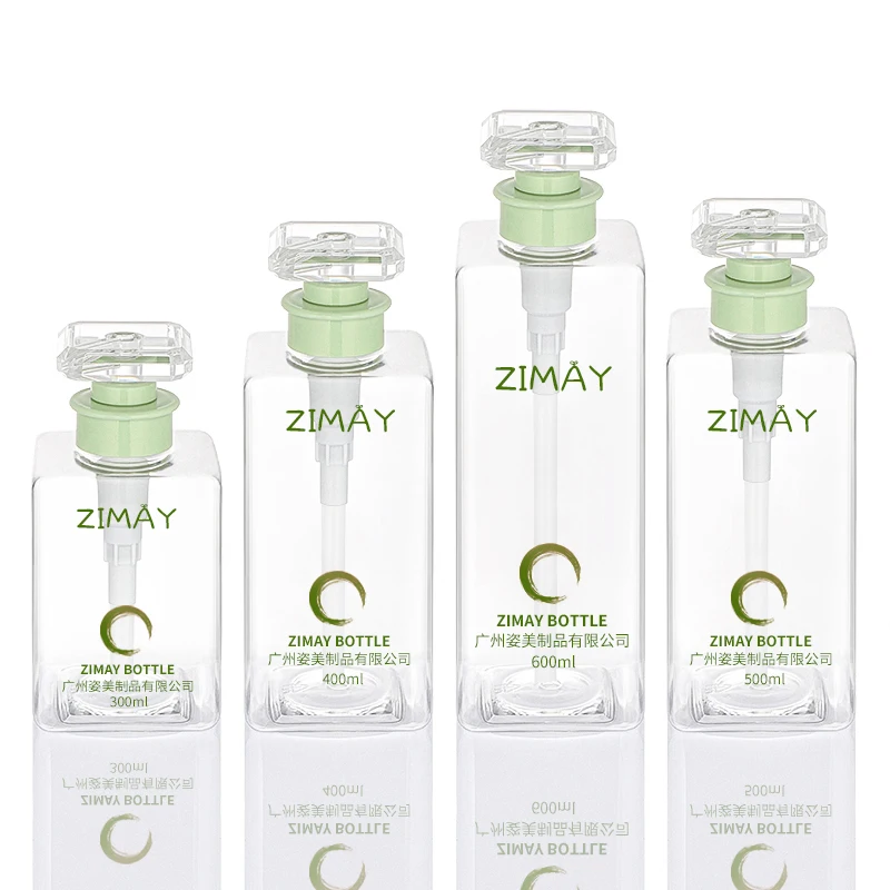 300 ml 16oz Eco green hibiki wholesale babby jolly body wash packaging kylie cosmetics clear conditioner gold shampoo bottles