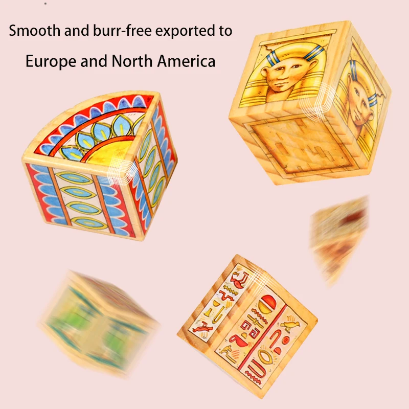 Manufactory direct sale wooden toy Egyptian all kind of style Pyramids Pharaoh spyramid wood building model material taj mahal